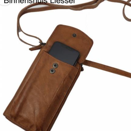 Tas Beardesign portemonnee telefoontasje CP6035 cognac