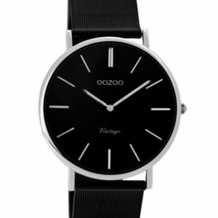 Horloge Oozoo C8866 zwart zilver