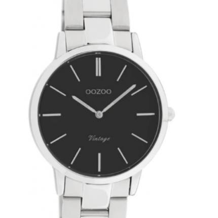Horloge Oozoo C20043 zilver zwart